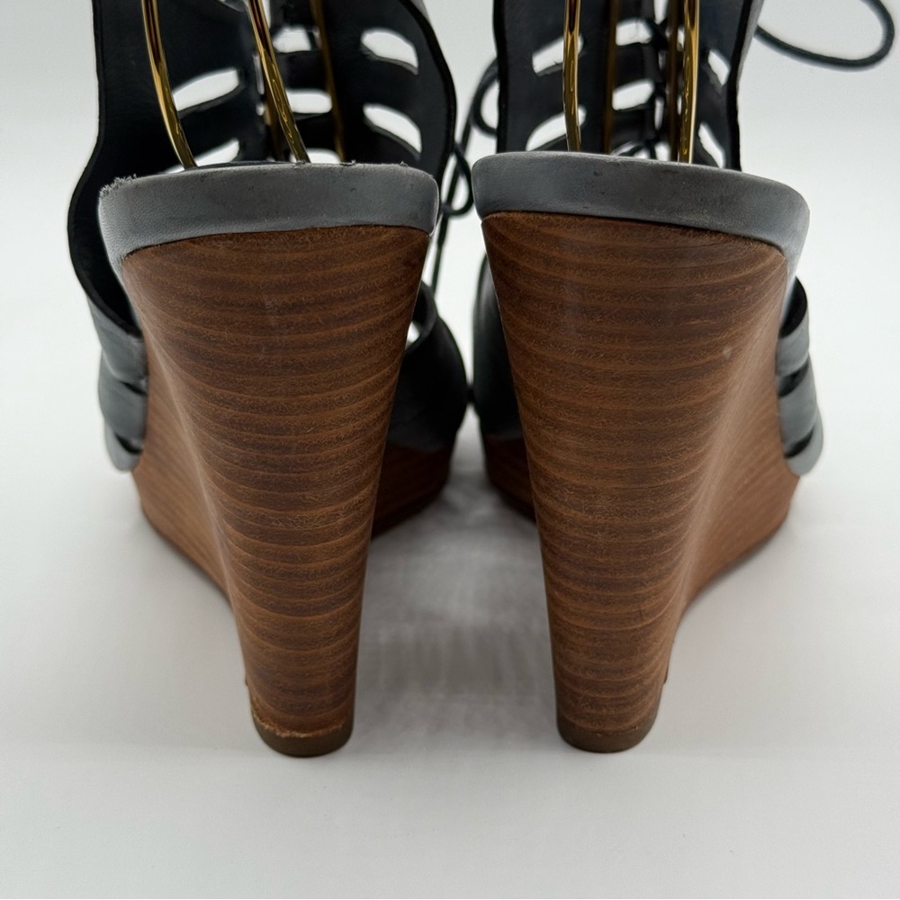 Cole Haan Nike Air Skye Lace Up Strappy Gladiator Wedge Size 10B - Picture 6 of 15